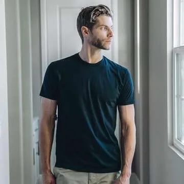 Fresh Clean Threads Mens Crew Neck T-Shirt - Pre Shrunk Soft Fitted Premium Tee - Men’s T-Shirts Cotton Poly