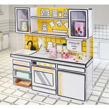 MGA's Miniverse Make It Mini Kitchen Playset: UV Light Included, DIY Fun, Collectible Cuisine!