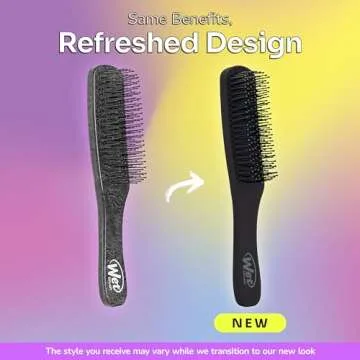 Wet Brush Detangling Hair Brush for Men, Black - Stimulates Scalp & Beard for Fuller Stronger Healthier Hair - Intelliflex Detangler Bristles Promote Hair Growth & Protect from Breakage - Pain-Free