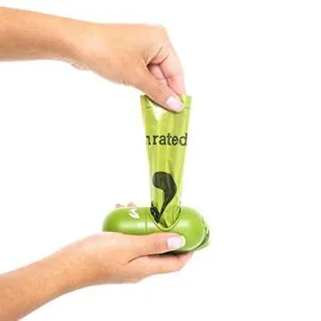 Eco-Friendly Earth Rated Poop Bag Dispenser with Refill Rolls