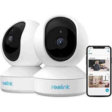 REOLINK Home Security Camera System, 3MP HD Plug-in Indoor WiFi Pan Tilt Pet Camera, Baby Monitor, N...