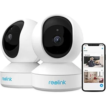 REOLINK Home Security Camera System, 3MP HD Plug-in Indoor WiFi Pan Tilt Pet Camera, Baby Monitor, N...