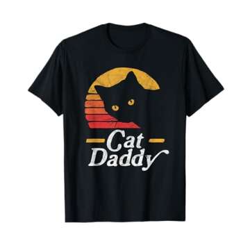 Cat Daddy Vintage Eighties Style Cat Retro Distressed T-Shirt