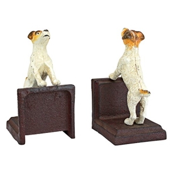 Jack Russell Terrier Cast Iron Bookend Pair by Design Toscano
