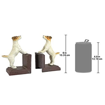 Jack Russell Terrier Cast Iron Bookend Pair by Design Toscano