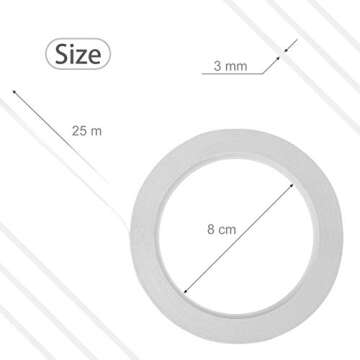 Kesote 5 Rolls Double Sided Tape for Crafts Scrapbooking, 1/8" Thin Double Sided Adhesive Tape, 82Ft...