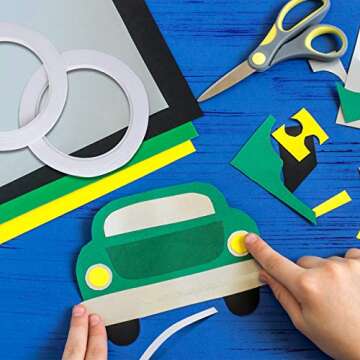 Kesote 5 Rolls Double Sided Tape for Crafts Scrapbooking, 1/8" Thin Double Sided Adhesive Tape, 82Ft Per Roll