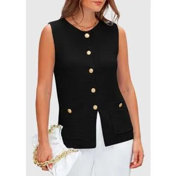 PRETTYGARDEN Women's Trendy Knit Sweater Vest for 2025