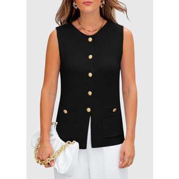 PRETTYGARDEN Women's Trendy Knit Sweater Vest for 2025