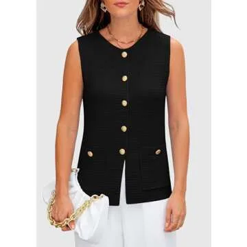 PRETTYGARDEN Women's Trendy Knit Sweater Vest for 2025