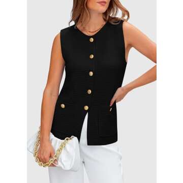 PRETTYGARDEN Women's Trendy Knit Sweater Vest for 2025