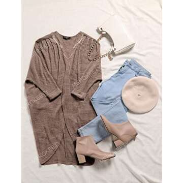 Cozy and Stylish MEROKEETY Women's Waffle Knit Cardigan