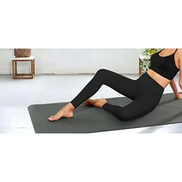 Fengbay High Waist Yoga Pants, Pocket Yoga Pants Tummy Control Workout Running 4 Way Stretch Yoga Leggings Black