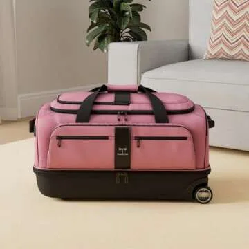 Travolution Dance Bag with Garment Rack, 28 Inch Rolling Duffel With Wheels, Ideal for Competitions ...