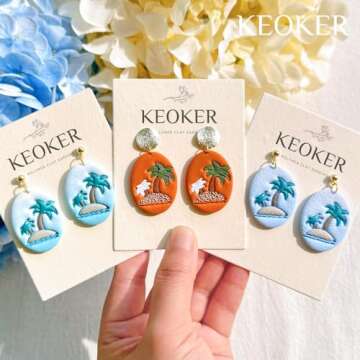 KEOKER Summer Clay Cutters for Polymer Clay Jewelry