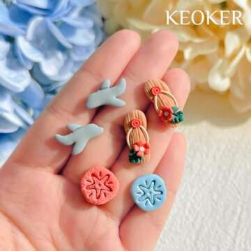 KEOKER Summer Clay Cutters for Polymer Clay Jewelry