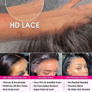 Pizazz 13x6 Body Wave Lace Front Wigs Human Hair Pre Plucked 180 Density HD Transparent Lace Frontal Wigs Human Hair for Women 9A Glueless Wigs Human Hair with Baby Hair 26Inch