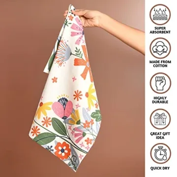 Folkulture Kitchen Towels - Stylish Cotton & Hanging Loop Set