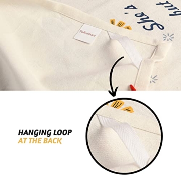 Folkulture Kitchen Towels - Stylish Cotton & Hanging Loop Set