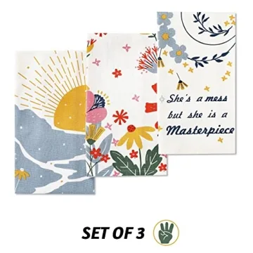 Folkulture Kitchen Towels - Stylish Cotton & Hanging Loop Set