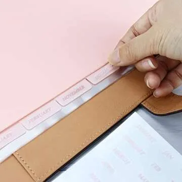 Pink 8-Tab Durable Plastic Dividers for 3 Ring Binder, 8 Tab Plastic Dividers, Binder Separators with Tabs, Binder Tabs Dividers for Student, Teacher, Office, Home Organizers(1 Set)