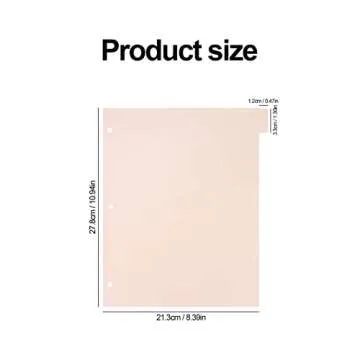 Pink 8-Tab Durable Plastic Dividers for 3 Ring Binder, 8 Tab Plastic Dividers, Binder Separators with Tabs, Binder Tabs Dividers for Student, Teacher, Office, Home Organizers(1 Set)