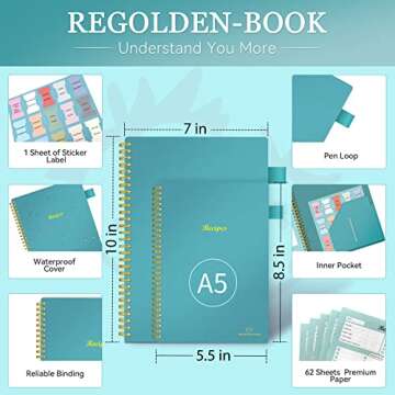 Stylish Teal Recipe Book for Family Cooking Lovers