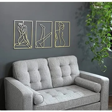 Modern Gold Metal Wall Art for Unique Home Decor