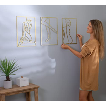 Modern Gold Metal Wall Art for Unique Home Decor