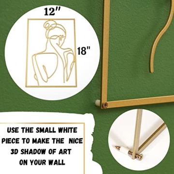 Modern Gold Metal Wall Art for Unique Home Decor