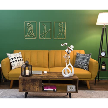 Modern Gold Metal Wall Art for Unique Home Decor