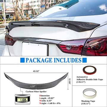 Stylish Carbon Fiber Spoiler for 2014-2024 Infiniti Q50
