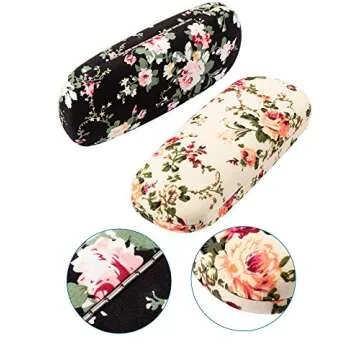 Chic Floral Eyeglass Cases for Women - 2 Piece Set