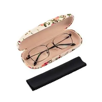 Chic Floral Eyeglass Cases for Women - 2 Piece Set