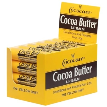 Cococare Cocoa Butter Lip Balm - The Little Yellow Stick - Conditions & Protects Lips with Hydrating...
