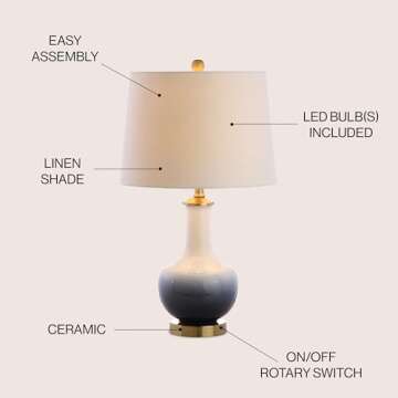 Stylish JONATHAN Y Gradient Table Lamp - LED Bulb Included, Perfect for Home Decor!