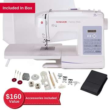SINGER FASHION MATE 5560 - Computerized Sewing Machine with Accessories and 203 Stitches