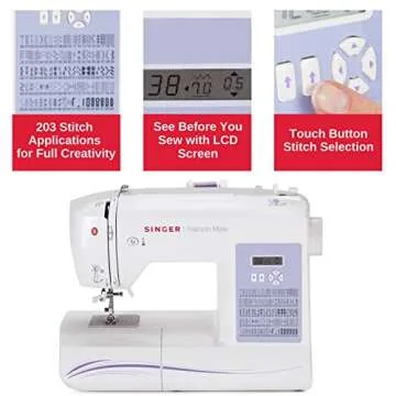 SINGER 5560 Computerized Sewing Machine - 203 Stitches