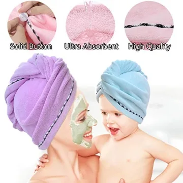 Vinker Microfiber Hair Towel Wrap Quick Dry Ultra Soft 3 Pack