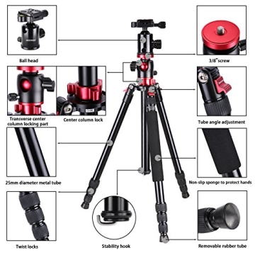 NEEWER 75" Tripod with Rotatable Center Column for Photography