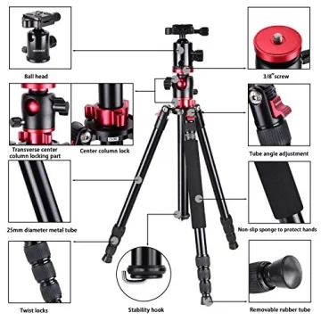NEEWER 75" Tripod with Rotatable Center Column for Photography