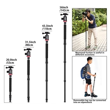 NEEWER 75" Tripod with Rotatable Center Column for Photography