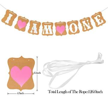 Pet Birthday Hat 1-Year-Old Banner Birthday Party Decorations Funny Costume for Small Pets Dogs Cats (Pink)