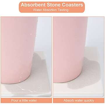 24 Pack DIY Ceramic Coaster Set for Creative Projects