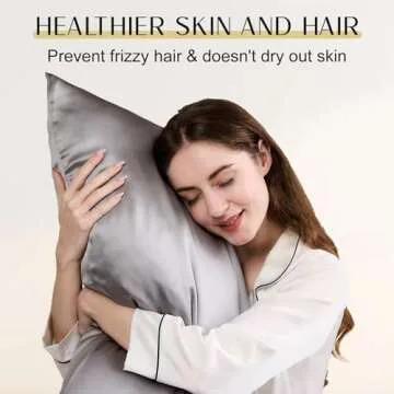 ZIMASILK Upgraded 100% Pure Mulberry Silk Pillowcase for Hair and Skin Silk Pillow Cases with Reinforced Hidden Zipper, More Soft & Durable Highest Grade 6A Silk, Gift Box 1Pc (20"x26", Grey)