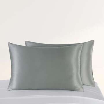 ZIMASILK Upgraded 100% Pure Mulberry Silk Pillowcase for Hair and Skin Silk Pillow Cases with Reinforced Hidden Zipper, More Soft & Durable Highest Grade 6A Silk, Gift Box 1Pc (20"x26", Grey)