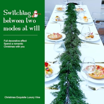 Realistic 6FT Joyhalo Christmas Garland with Lights