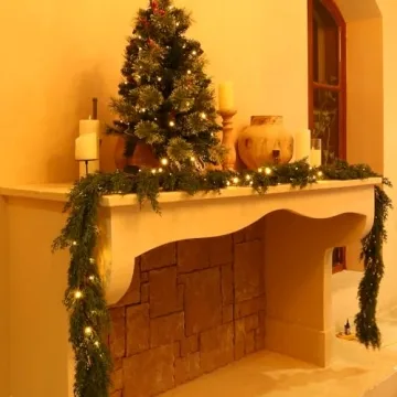 Realistic 6FT Joyhalo Christmas Garland with Lights