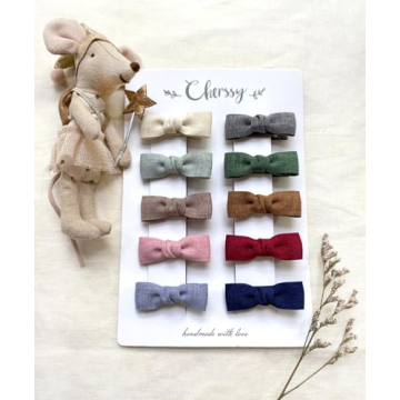 Cute Tiny Baby Hair Bow Clips for Infants and Toddlers