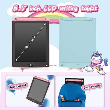 2 Pack LCD Writing Tablet for Kids Doodle Board with 2 Bag, Electronic Drawing Tablet Drawing Pads, Etch a LEYAOYAO Sketch Pad Learning Educational Toddler Toy - Gift for 3-6 Years Old Girl Boy